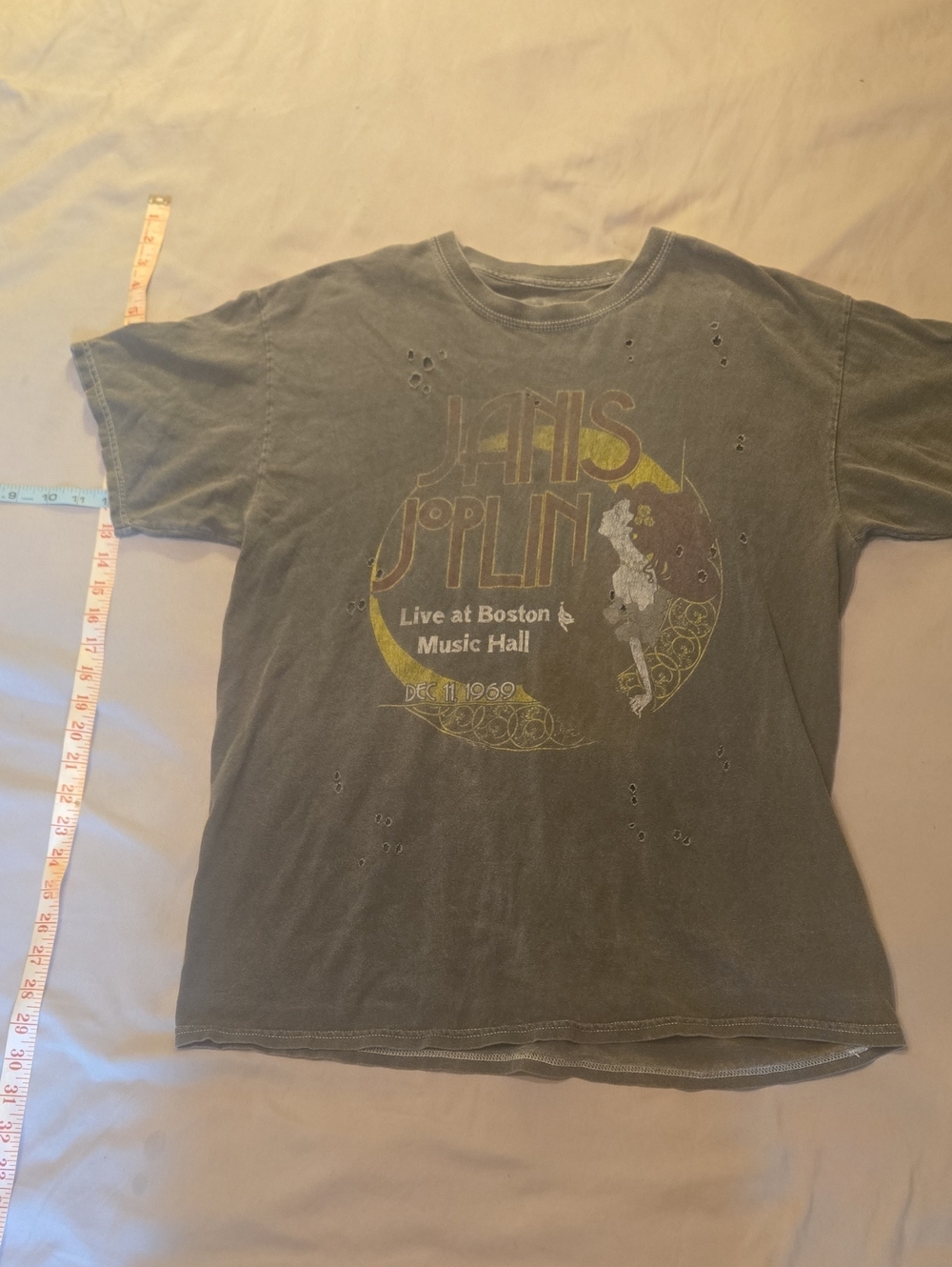Janis Joplin Graphic Short-Sleeve Tee - Washed Black